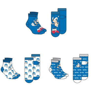 PACK-3 CALCETINES ADULTO SONIC