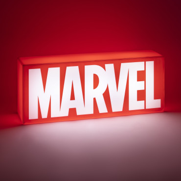 Candeeiro com logótipo Marvel