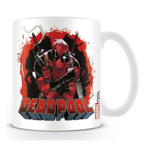 Caneca com a pistola de fumo do Deadpool