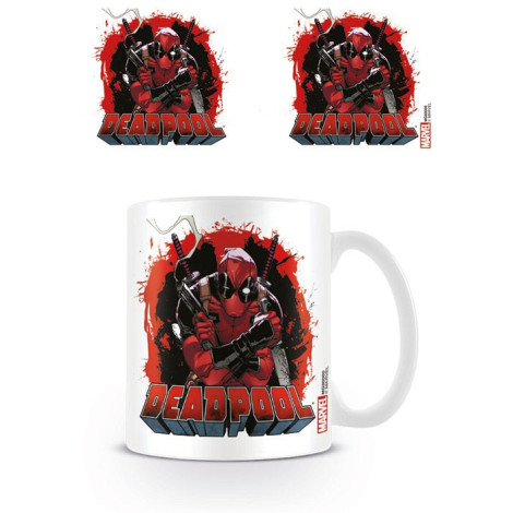 Caneca com a pistola de fumo do Deadpool