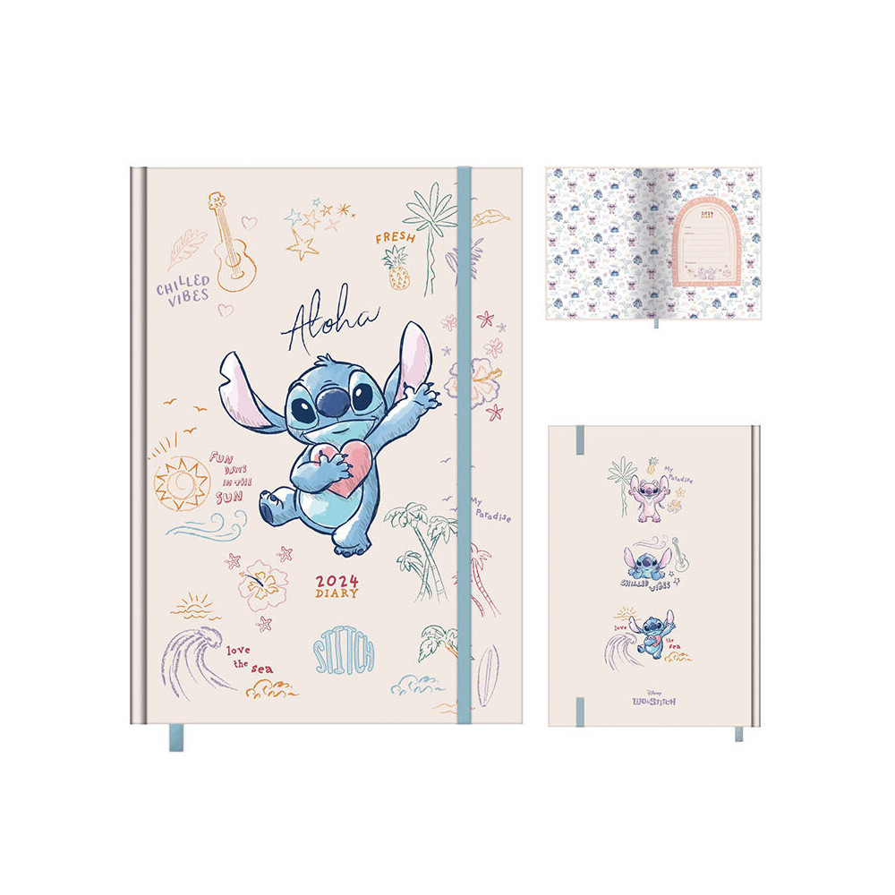 Agenda anual 2024 Aloha Stitch 13 x 19 cm