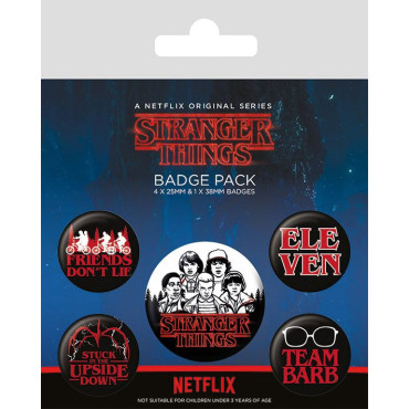 Conjunto de crachás Mix Stranger Things Friends