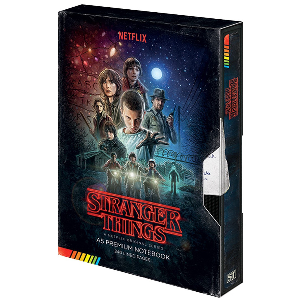 Bloco de notas A5 Premium Stranger Things VHS