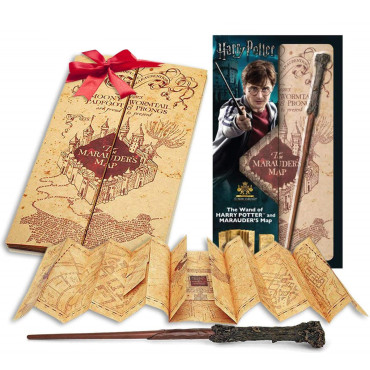 Harry Potter Wand + Marauder's Map Set