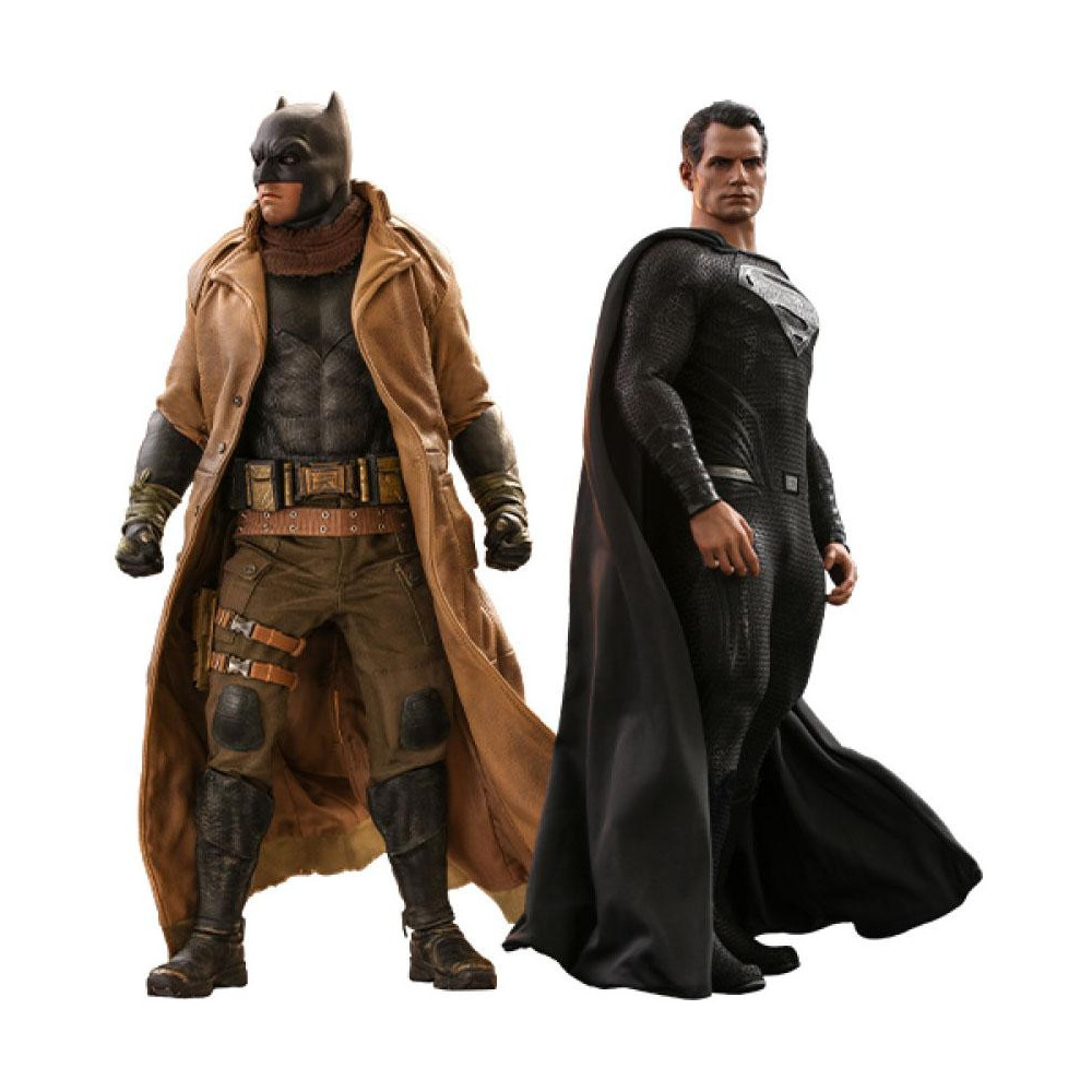 Conjunto de 2 figuras Batman e Superman Liga da Justiça Hot Toys 31 cm