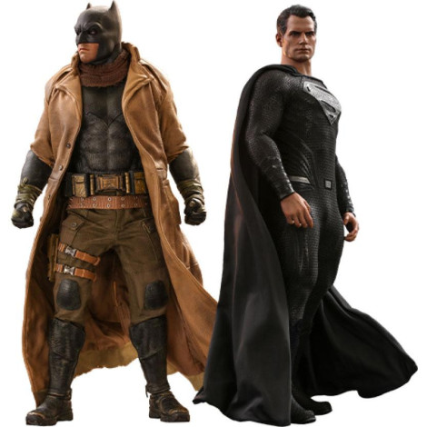 Conjunto de 2 figuras Batman e Superman Liga da Justiça Hot Toys 31 cm