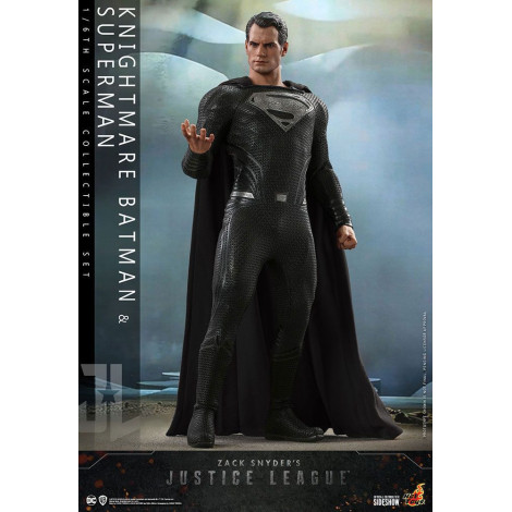 Conjunto de 2 figuras Batman e Superman Liga da Justiça Hot Toys 31 cm