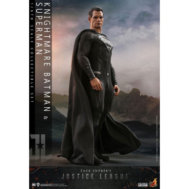 Conjunto de 2 figuras Batman e Superman Liga da Justiça Hot Toys 31 cm