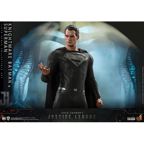 Conjunto de 2 figuras Batman e Superman Liga da Justiça Hot Toys 31 cm