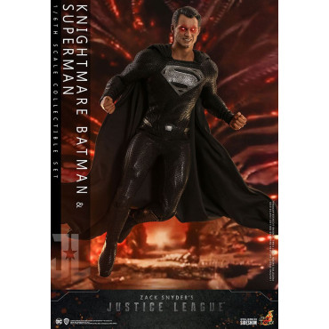 Conjunto de 2 figuras Batman e Superman Liga da Justiça Hot Toys 31 cm