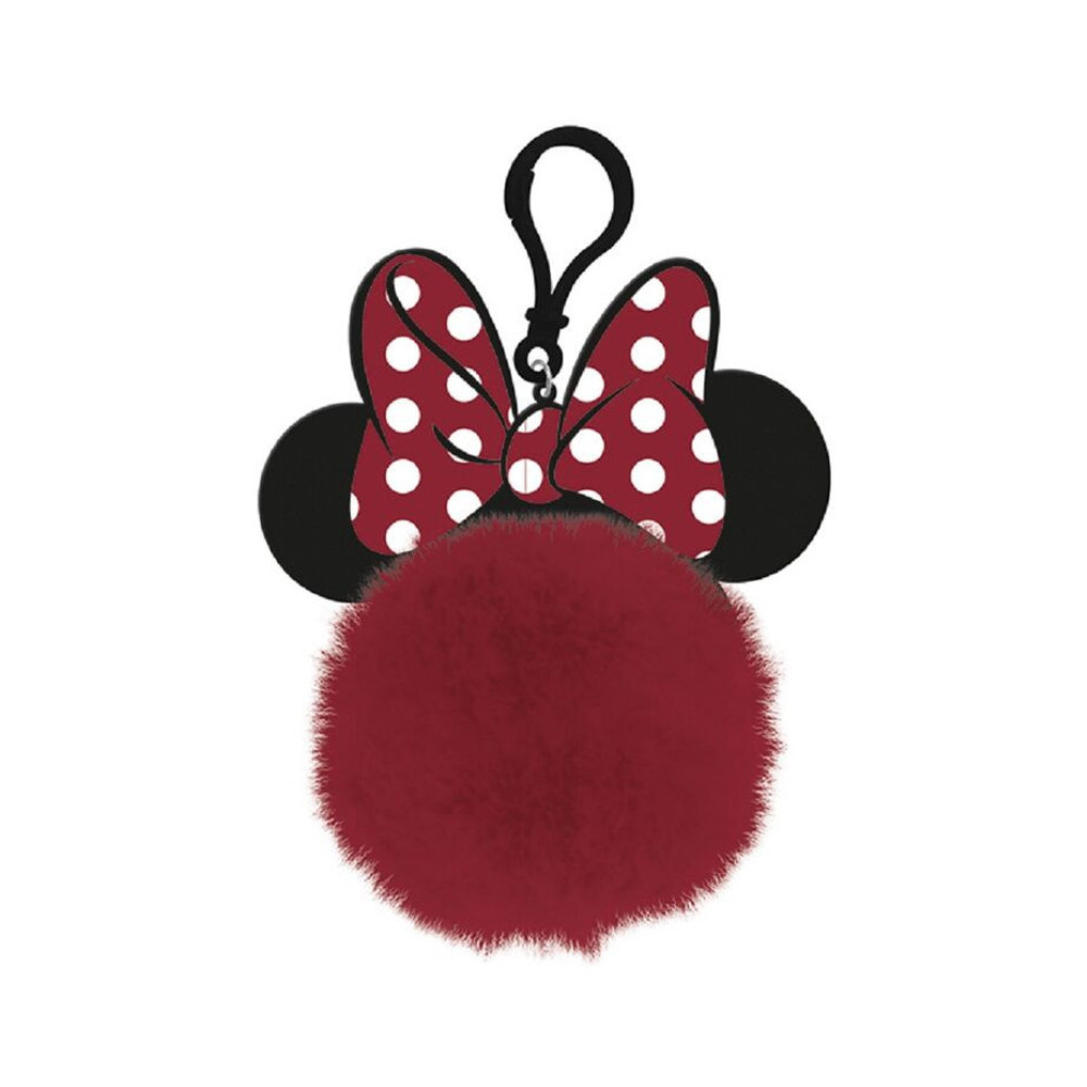 Chaveiro Minnie Mouse Pompom com Orelhas Pequenas