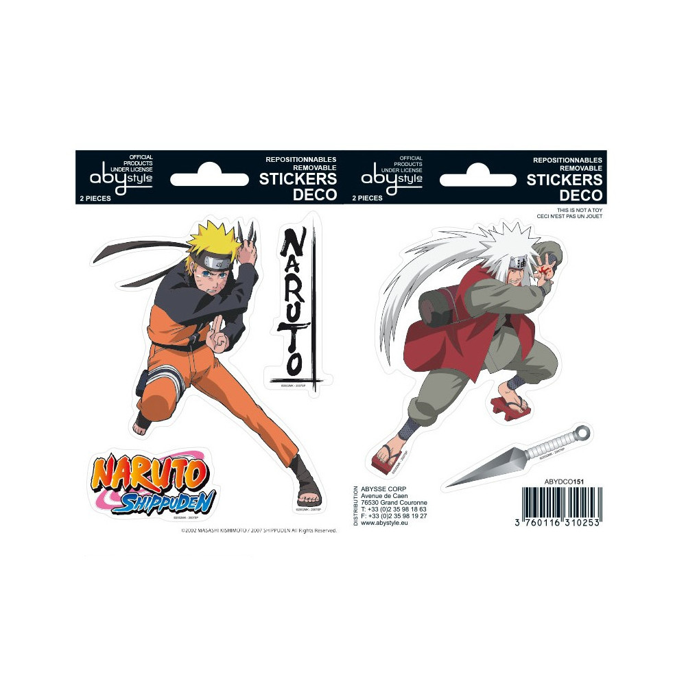 Autocolantes Naruto Shippuden Jiraiya e Naruto Stickers