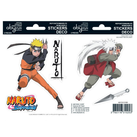 Autocolantes Naruto Shippuden Jiraiya e Naruto Stickers