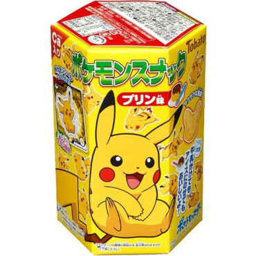 Pikachu Pokémon Snack com Autocolante Sabor a Pudim