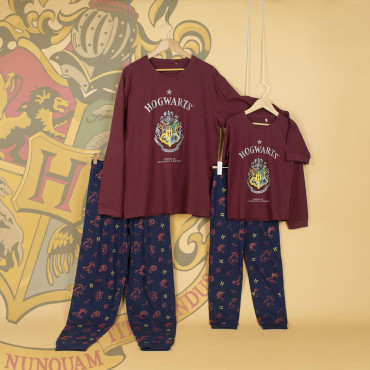 Pijama Harry Potter de Hogwarts para rapazes