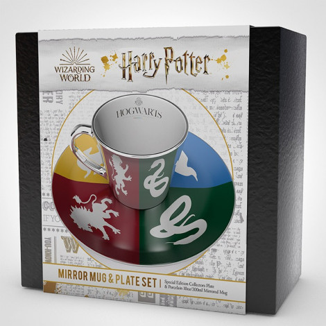 Conjunto de chávena de café e pires Harry Potter Hogwarts