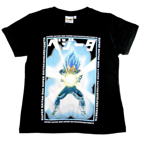 T-shirt para criança Vegeta Super Saiyan Dragon Ball