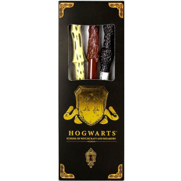 Conjunto de 3 varinhas caneta Harry Potter