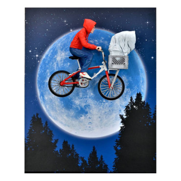 Figura Elliott e E.T. na bicicleta E.T. O Extraterrestre