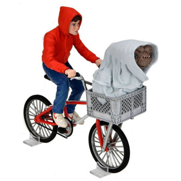 Figura Elliott e E.T. na bicicleta E.T. O Extraterrestre