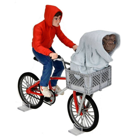 Figura Elliott e E.T. na bicicleta E.T. O Extraterrestre