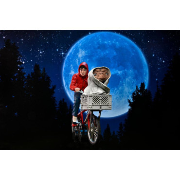 Figura Elliott e E.T. na bicicleta E.T. O Extraterrestre