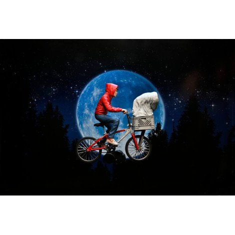 Figura Elliott e E.T. na bicicleta E.T. O Extraterrestre