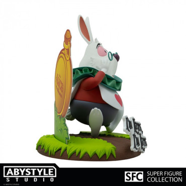 Figura do Coelho Branco da Alice no País das Maravilhas 10 cm