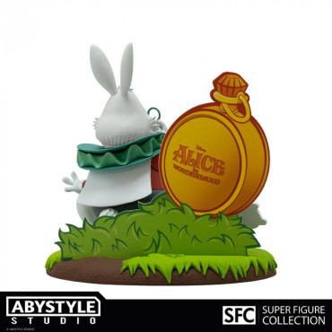 Figura do Coelho Branco da Alice no País das Maravilhas 10 cm