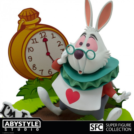 Figura do Coelho Branco da Alice no País das Maravilhas 10 cm