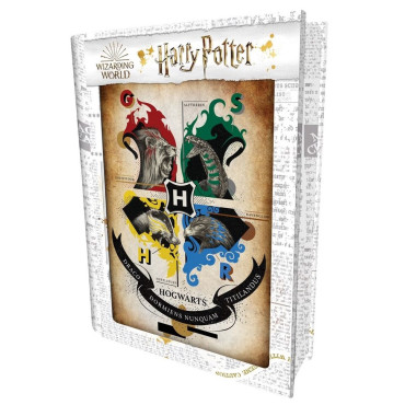 Harry Potter 4 Casas de Hogwarts Puzzle Lenticular em Lata