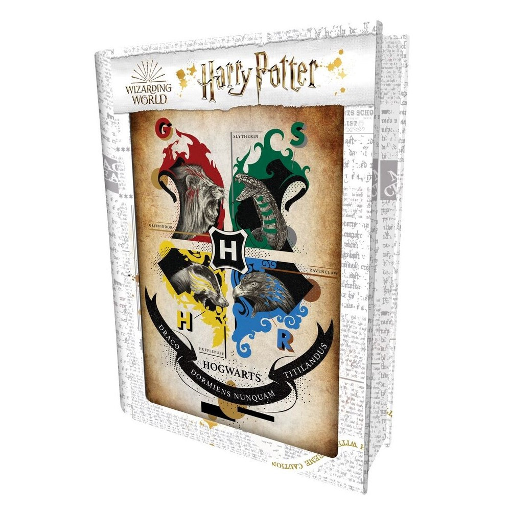 Harry Potter 4 Casas de Hogwarts Puzzle Lenticular em Lata