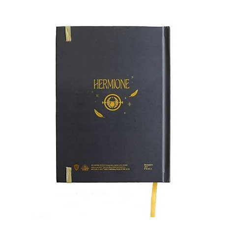 LIBRETA TAPA DURA Y MARCAPAGINAS - HERMIONE Y HECHIZOS