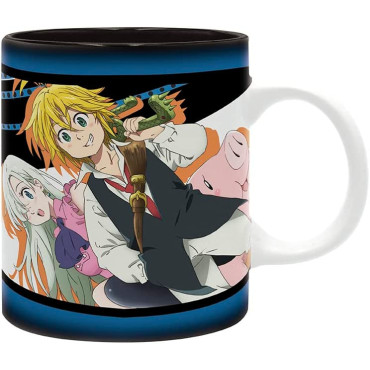 Meliodas, Elizabeth e Hawk Caneca "Os Sete Pecados Mortais