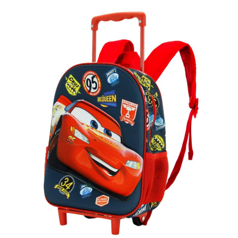 Mochila con ruedas infantil Cars 3 Roja