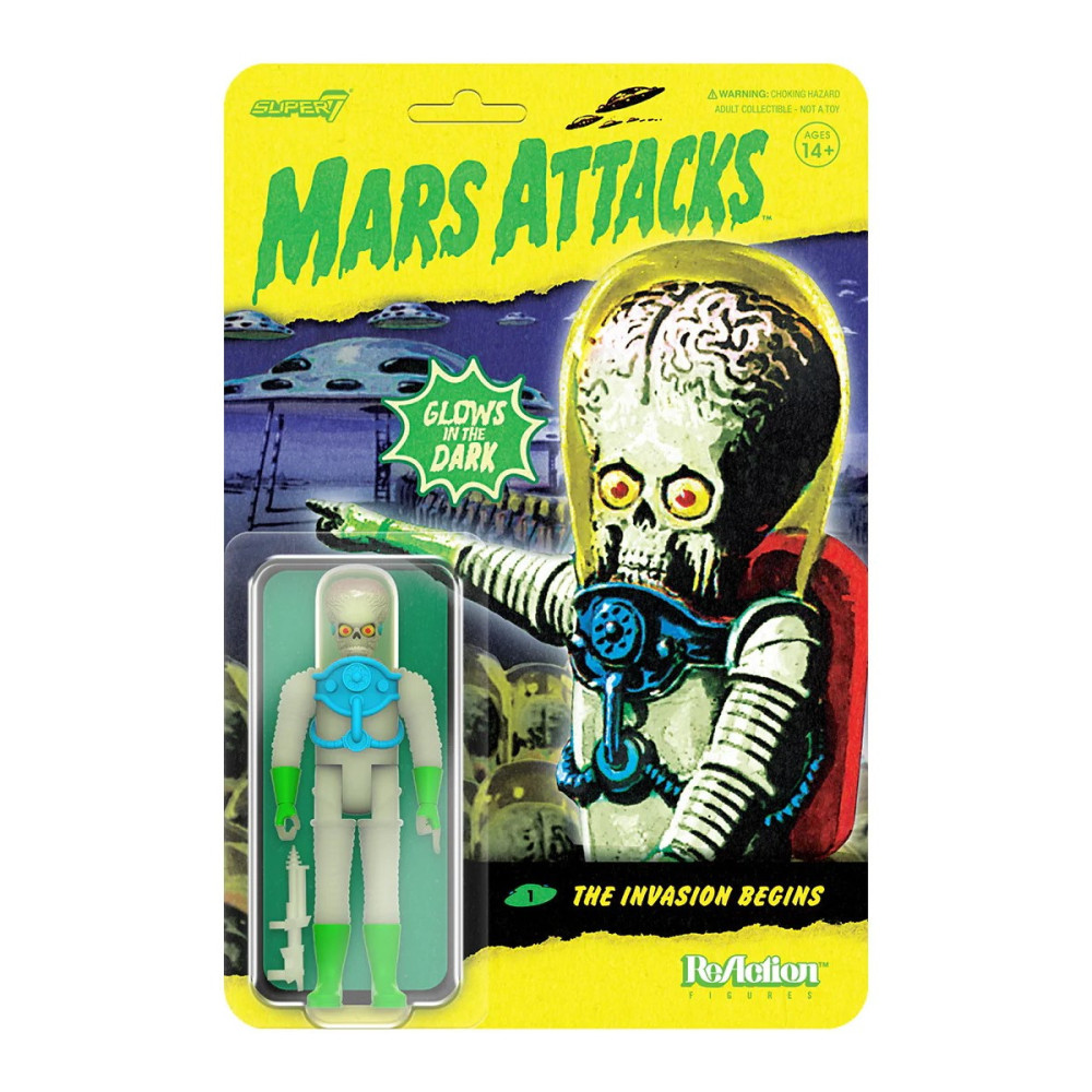 Figura Mars Attacks Marciano Brilla En Oscuridad