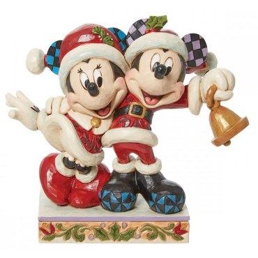 Mickey & Minnie Father Christmas Estatueta Enesco