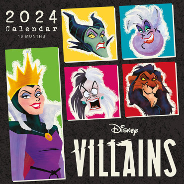 Calendario 2024 Villanas Disney 30 x 30 cm