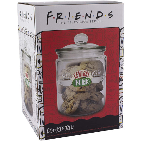 Amigos Central Perk lata de biscoito de vidro