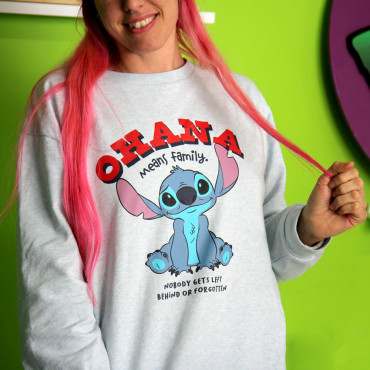 Sweatshirt Stitch Ohana Disney Algodão