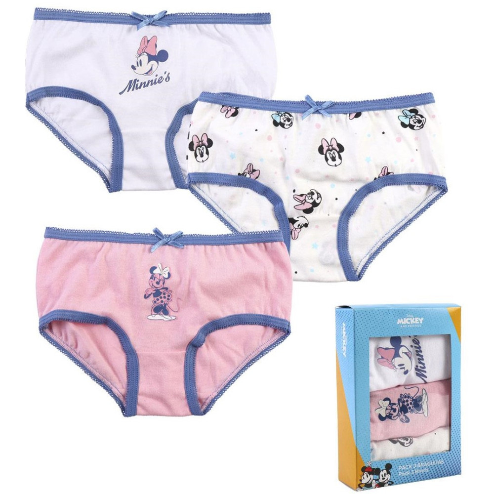 Conjunto de 3 cuecas para criança Minnie