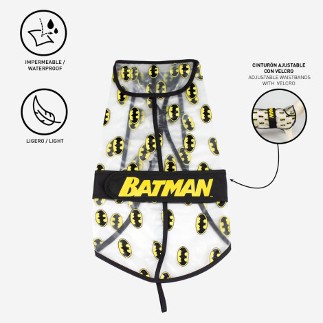 IMPERMEABLE AJUSTABLE PARA PERRO M BATMAN