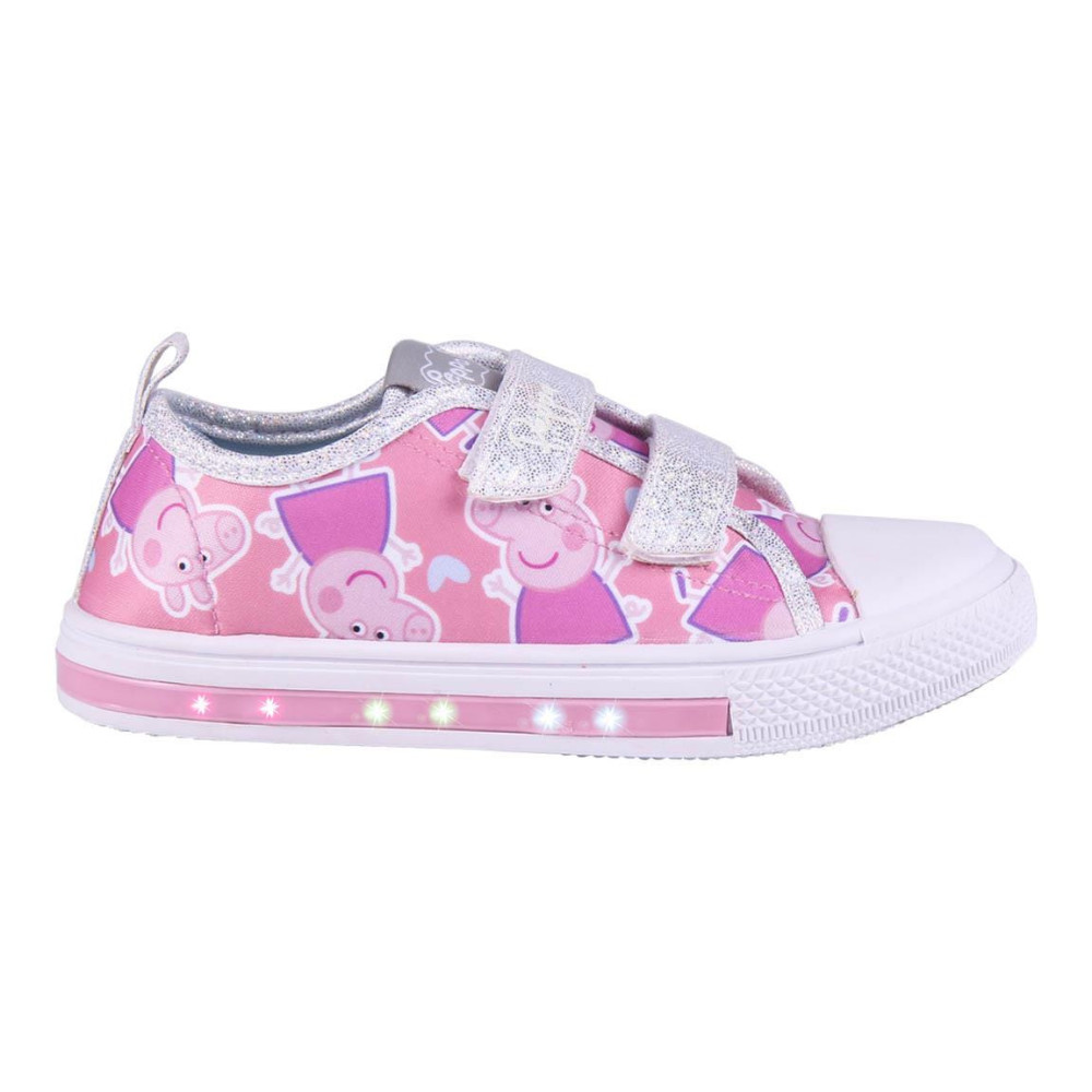 Chinelo de lona Peppa Pig com luzes