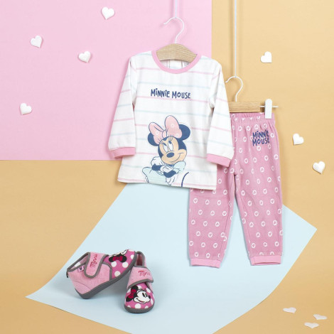 PIJAMA LARGO VELOUR COTTON MINNIE