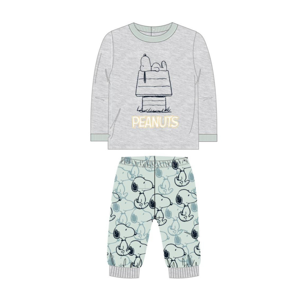 PIJAMA LARGO VELOUR COTTON SNOOPY