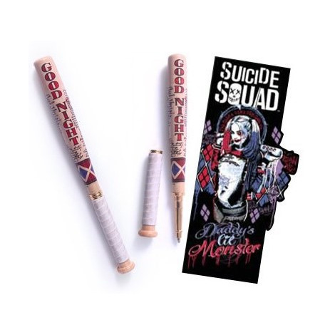 Caneta e marcador de livros Harley Quinn Suicide Squad Bate