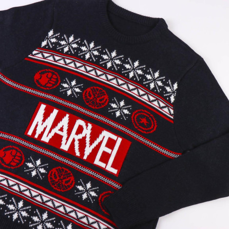 Camisola de Natal Marvel logotipo