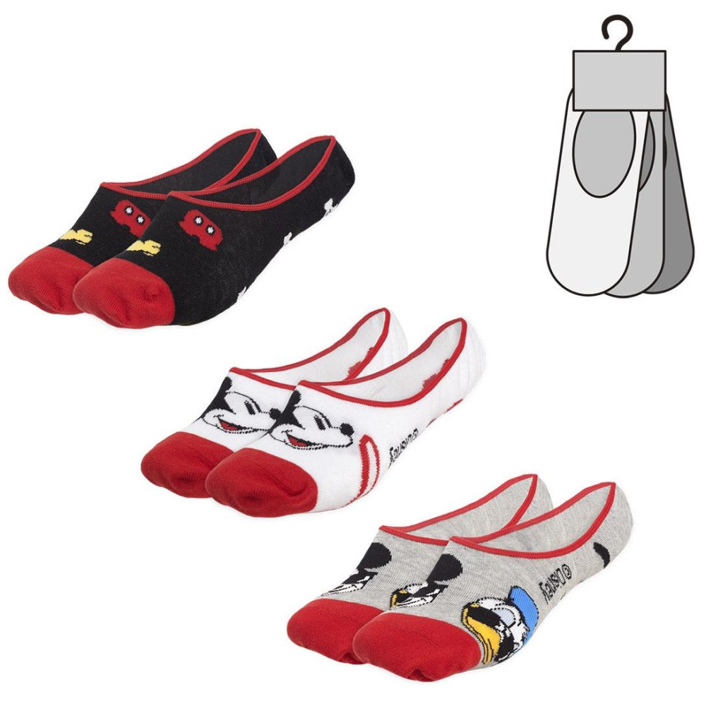 Conjunto de 3 pares de meias curtas Mickey Mouse