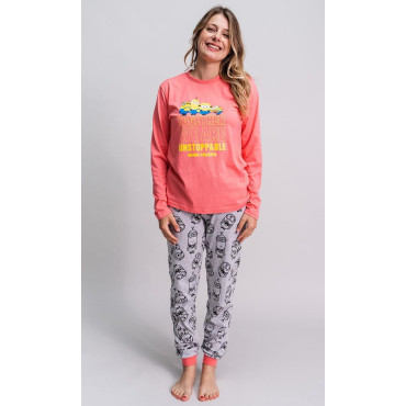 Conjunto de pijama Minions cor-de-rosa Somos imparáveis