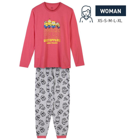 Conjunto de pijama Minions cor-de-rosa Somos imparáveis